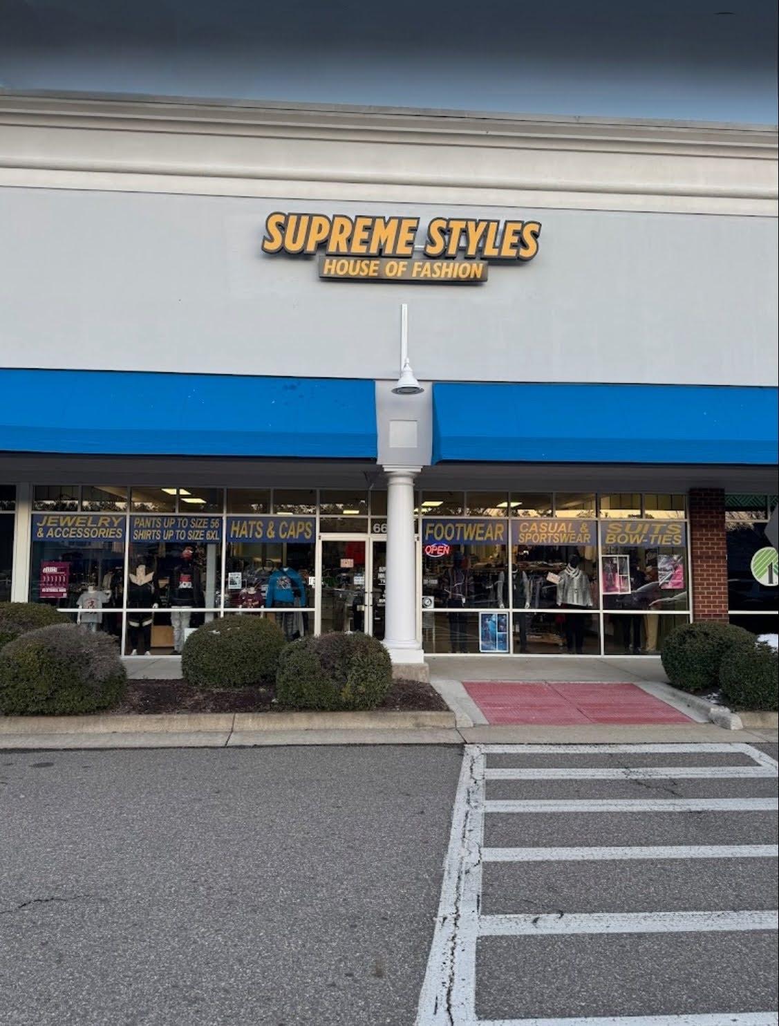 Supreme Styles House of Fashion storefront
